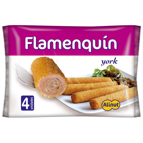 ALINUT Flamenquines rellenos de jamón york y queso 300 g.