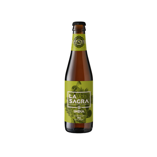LA SAGRA INDIA  Cerveza artesana IPA (India Pale Ale) botella 33 cl.