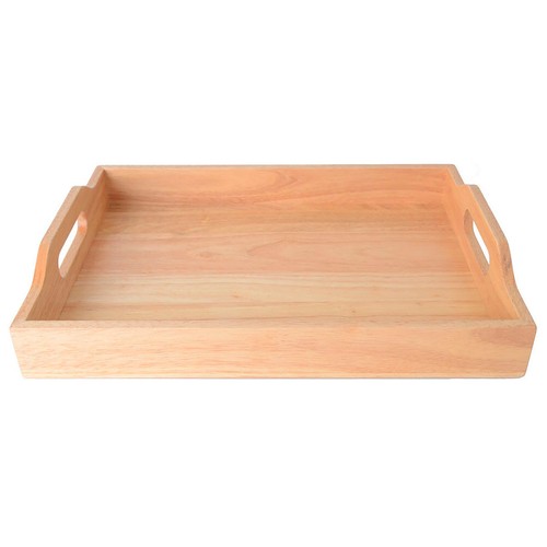 Bandeja de madera de 30x40cm con asas, ACTUEL.