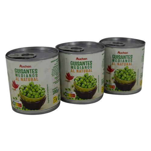 Guisantes medianos al natural PRODUCTO ALCAMPO 3 uds. x 140 g.