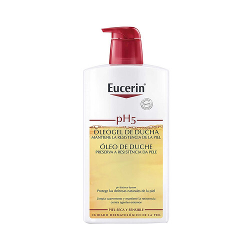 Oleogel de ducha para piel seca y sensible EUCERIN pH5 1 l.