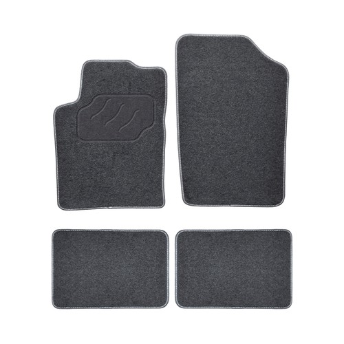 Juego de 4 alfombrillas universales de moqueta en color negro para CITROÉN, PRODUCTO ALCAMPO.