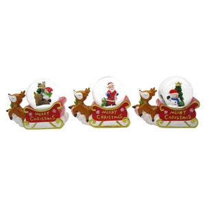 Imagen de Bola de agua 6,5cm, Trineo/Ciervo/Muñeco/Santa modelos surtidos, ACTUEL