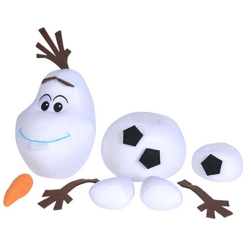 Peluche Olaf 30cm con piezas de velcro, DISNEY FROZEN.