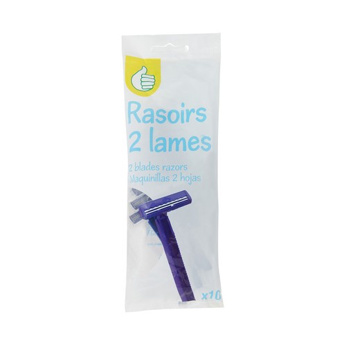 PRODUCTO ECONÓMICO ALCAMPO Maquinilla de afeitar desechable con cabezal de 2 hojas 10 uds.
