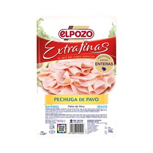 Extrafinas Pechuga de pavo cortada en finas lonchas 115 g.