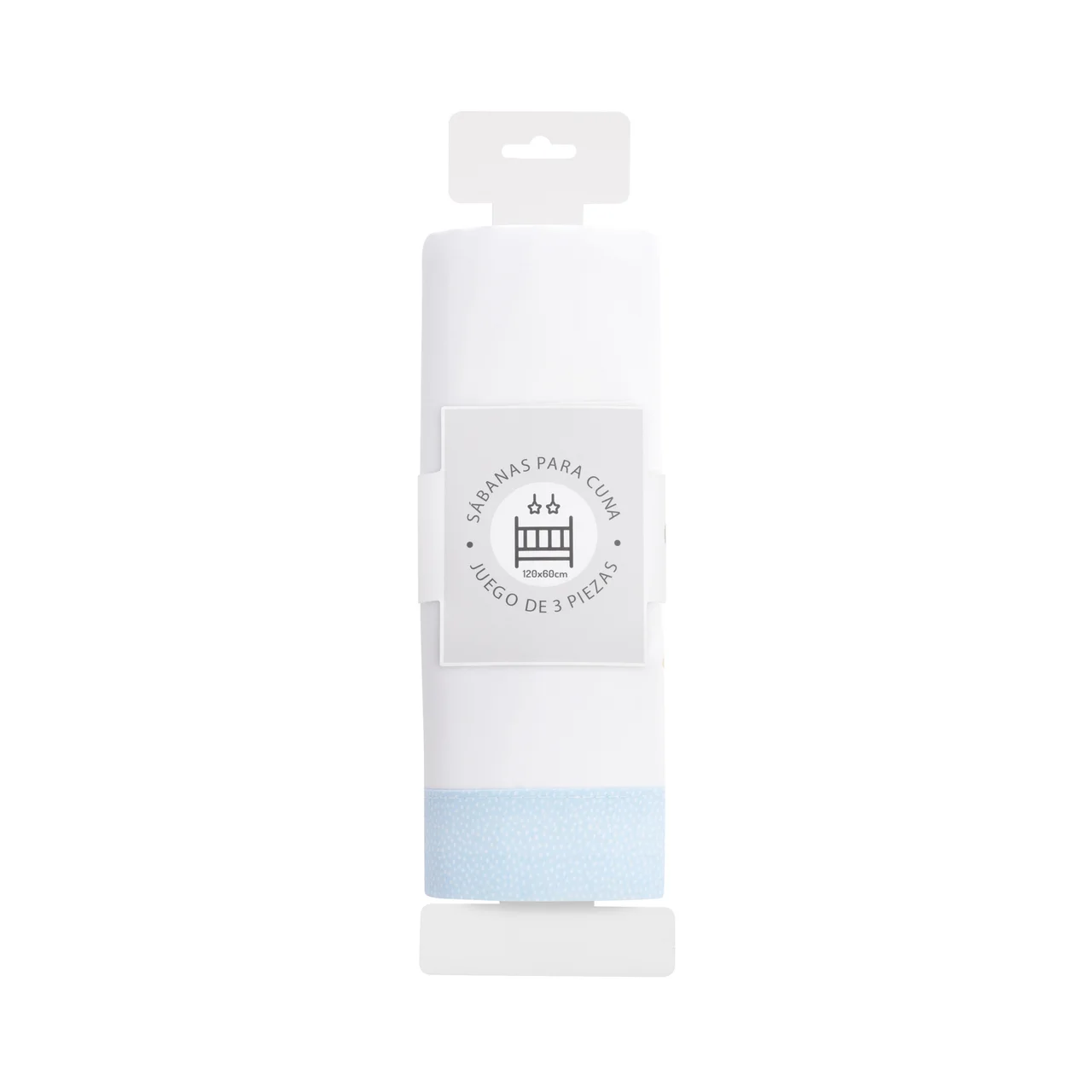 Tríptico para cuna básico azul y blanco