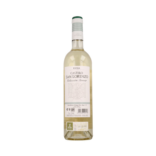 CASTILLO DE SAN LORENZO Colección terroir Vino blanco con D.O. Ca. Rioja botella de 75 cl.