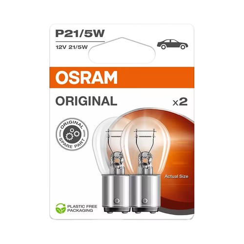 2 lamp p21/5w 12v original. OSRAM
