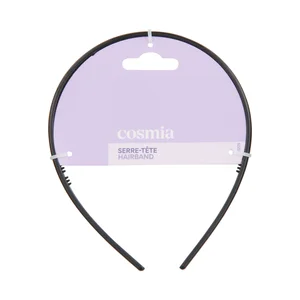 COSMIA Diadema fina clásica de color negro.