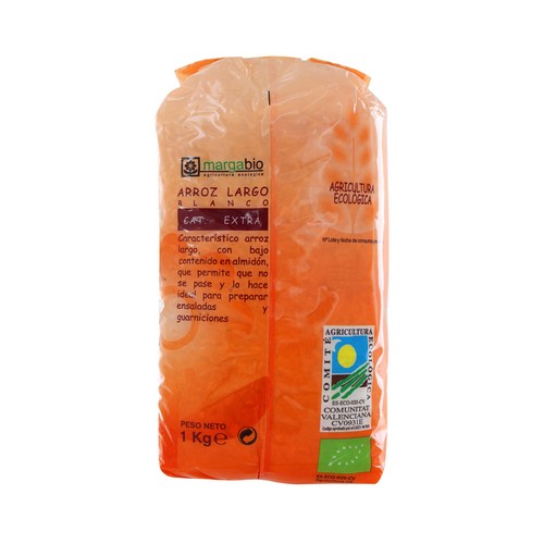 MARGABIO Arroz Largo Blanco ecológico 1 kg.