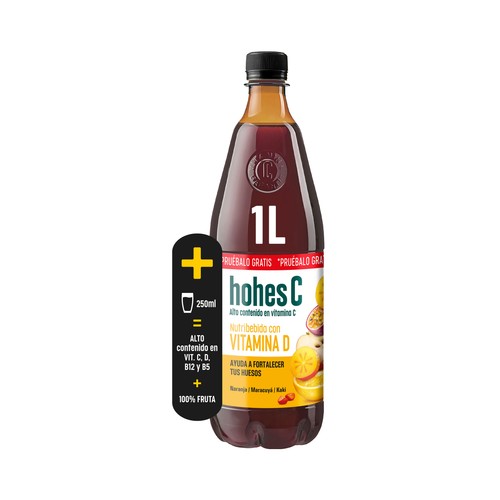 HOHES C Zumo multifrutas nutricional con extra de vitamina D HOHES C 1 L.
