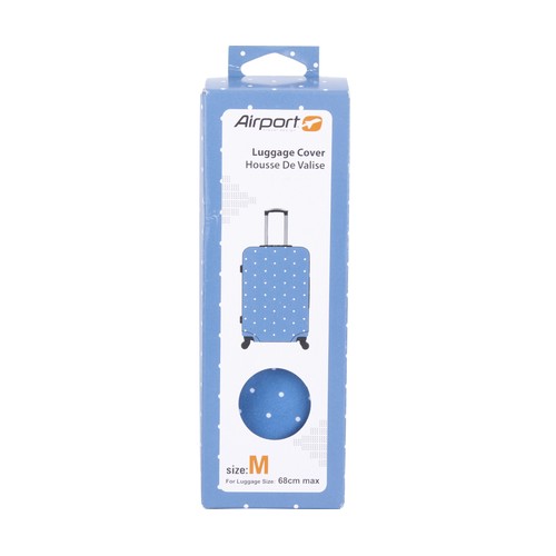 Funda cubre maletas azul talla M, 68cm AIRPORT ALCAMPO.
