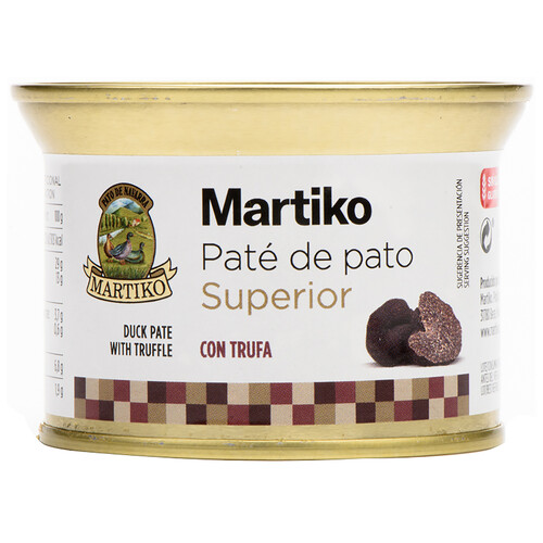 MARTIKO Paté de pato de Navarra con trufa MARTIKO 130 g.