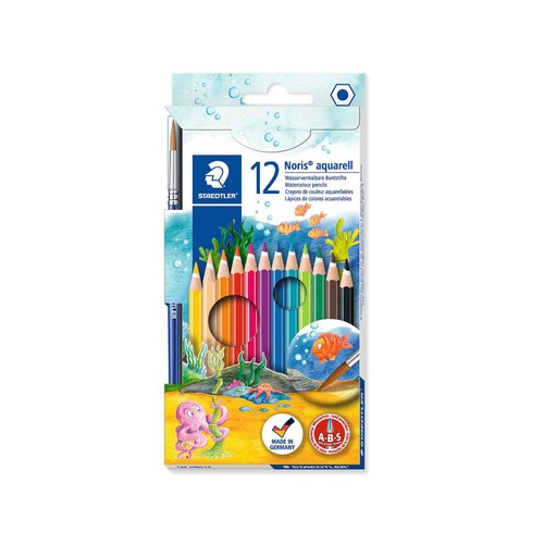 Pack de 12 lápices de colores aquarell calidad premium, STAEDTLER.