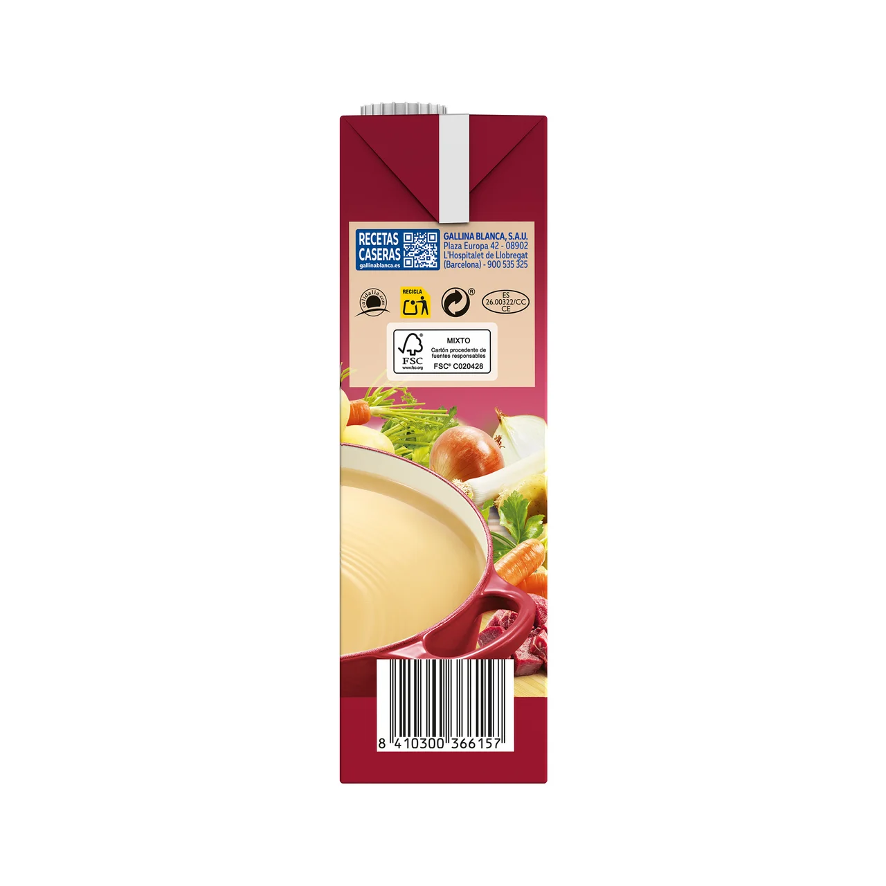 100% Natural Caldo casero de carne 1 l.