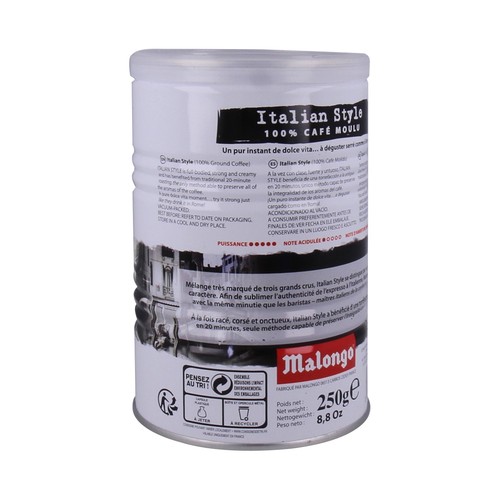 MALONGO Café molido al estilo italiano 250 g.