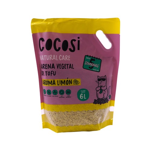 COCOSI Arena para gato vegetal tofu con aroma a limón 6L