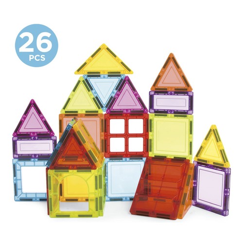 Juego educativo de construcción con 26 piezas magnéticas multicolor, EDUCA.