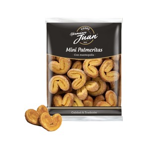 Imagen de HERMANOS JUAN Mini palmeritas con mantequilla 140 g.