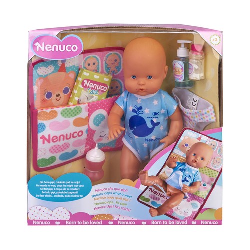 Muñeco bebé Nenuco, ¡ay que pipí! con accesorios y pañal reutilizable, NENUCO.