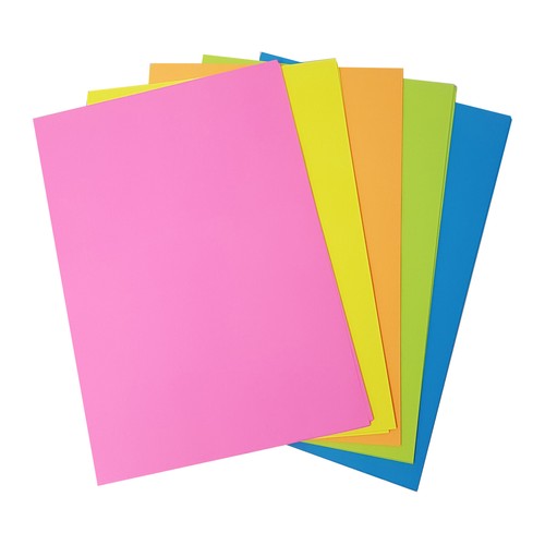 Folios de 5 colores flúor Din A4 80g, 100 hojas (20 hojas por color) OCEAN"S WAVE.