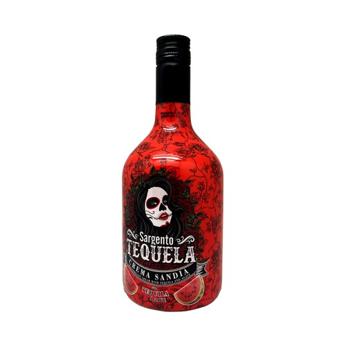 SARGENTO TEQUELA Crema de licor de sandía con tequila y agave botella 70 cl.