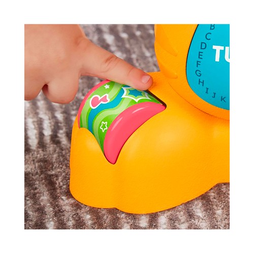 FISHER PRICE Banda juguete de tigre con luces, sonidos y grabación de voces.