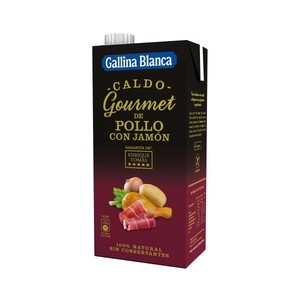 Imagen de GALLINA BLANCA Gourmet Caldo de pollo con jamón brick 1 l.
