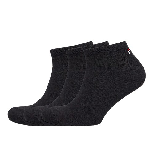 Pack 3 calcetines tobilleros FILA, color negro, talla 43/46