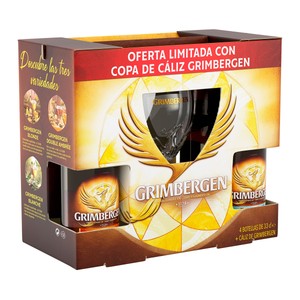 Imagen de GRIMBERGEN Estuche cerveza 4 uds x 33 cl + copa.
