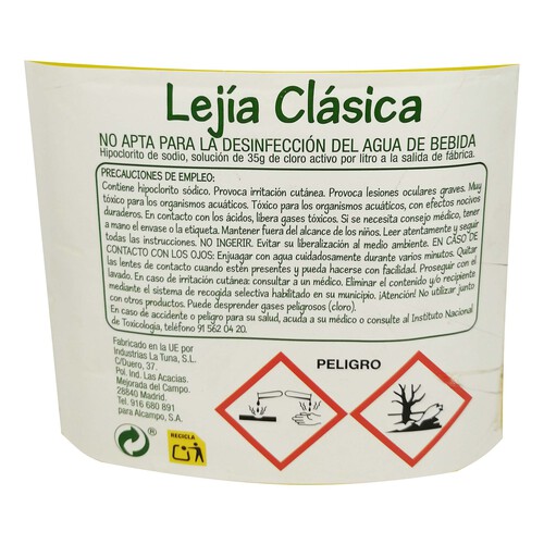 PRODUCTO ECONÓMICO ALCAMPO Lejía PRODUCTO ECONÓMICO ALCAMPO 5 l.