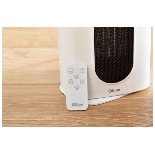 Calefactor digital cerámico QILIVE Q.6116, potencia max: 2000W, termostato regulable, oscilación 90º.