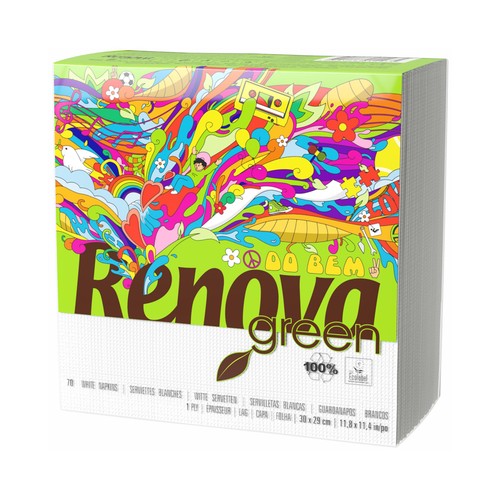 Servilletas de papel desechables RENOVA 70 uds.