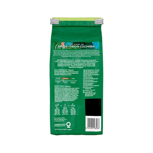 STARBUCKS Café en grano Single-Origin Colombia I7,  450 g.