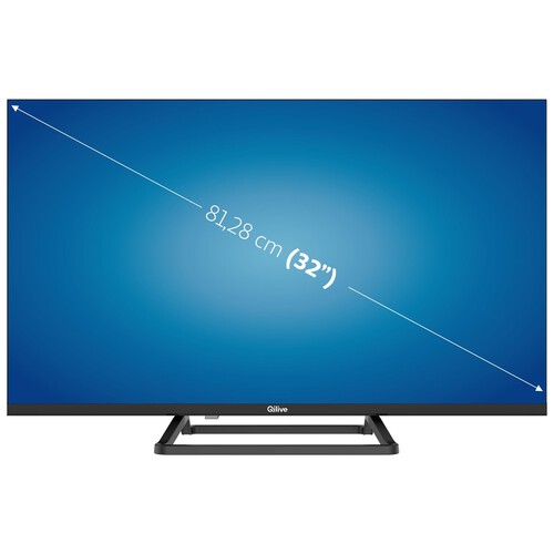 Televisión 81,28 cm (32) LED QILIVE Q32HA221B HD READY, SMART TV, WIFI, TDT T2, USB reproductor, 3HDMI, 60HZ.