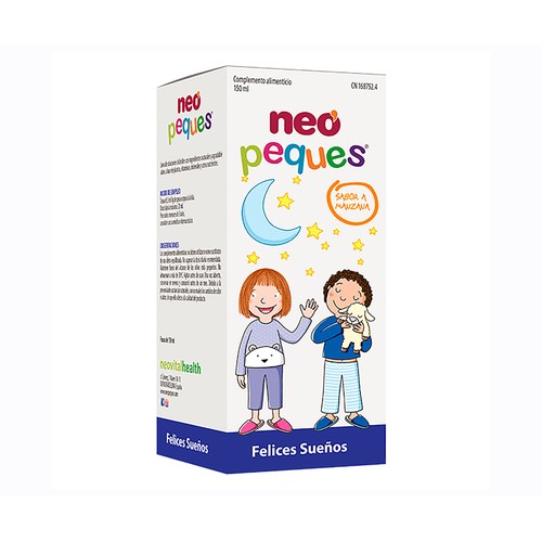 NEO PEQUES Complemento alimenticio a base de plantas, sabor manzana, que ayuda a conciliar el sueño 150 ml.