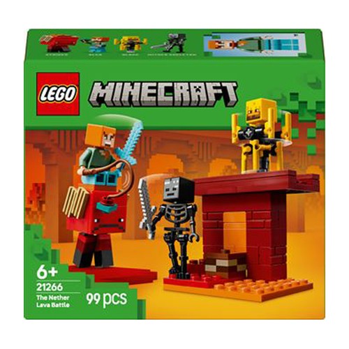 LEGO Minecraft La Batalla de Lava del Inframundo 21266, 99 piezas, +6 años.