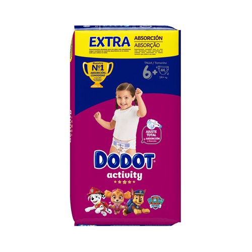 DODOT Activity Pañales talla 6+ (+14 kg) 44 uds.