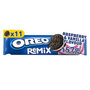 OREO Galletas de cacao rellenas de crema de Vainilla y frambuesa 157 g.