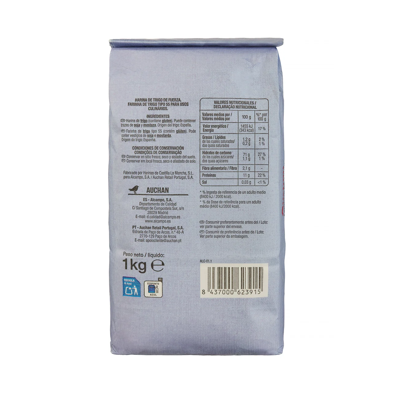 PRODUCTO ALCAMPO Harina especial fuerza 1kg
