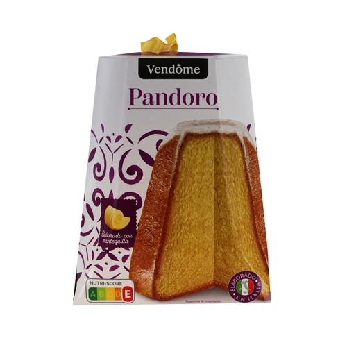 VENDOME Pandoro tradicional elaborado en Italia con mantequilla 750 g.