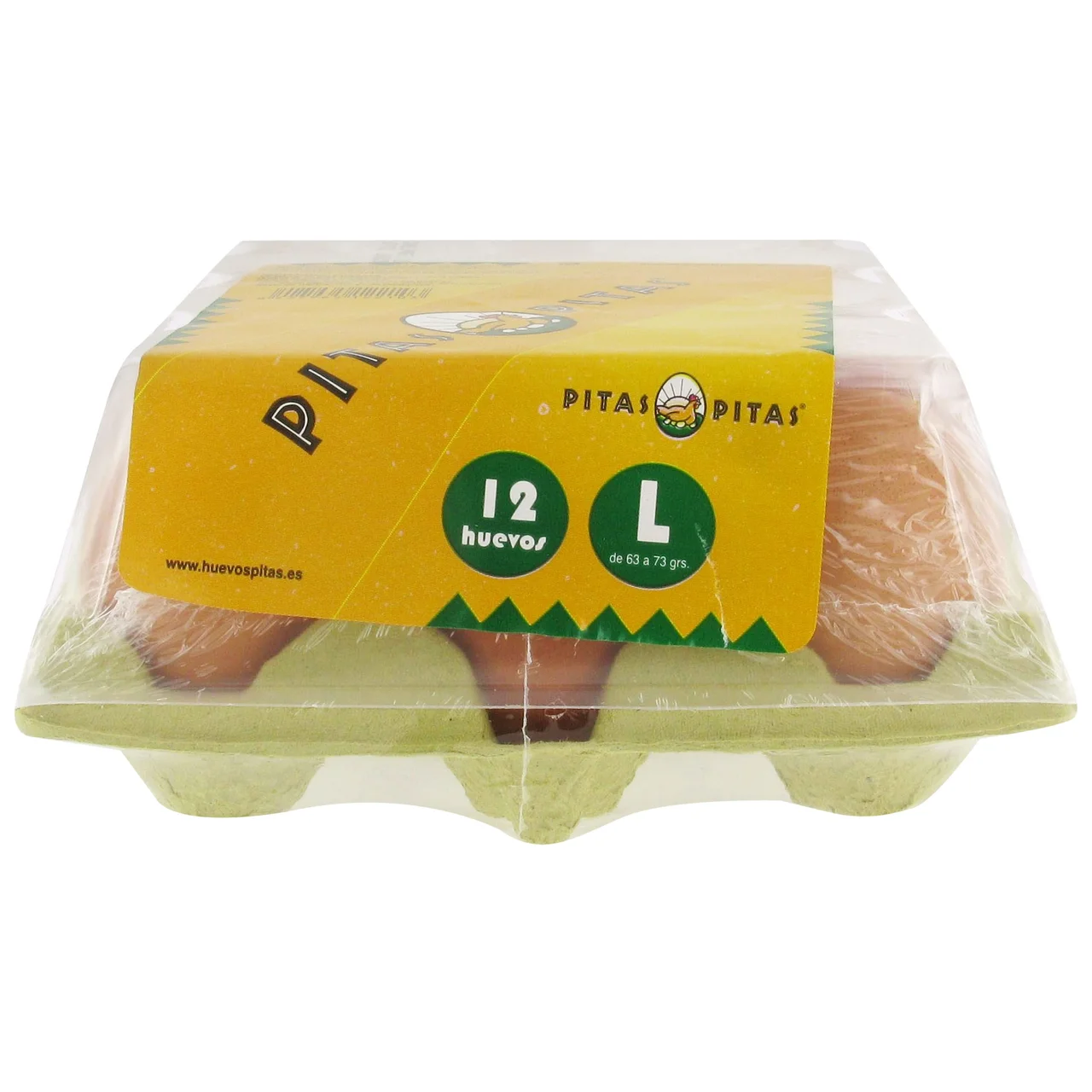 Huevos de gallinas en jaulas acondicionadas clase L 12 uds.