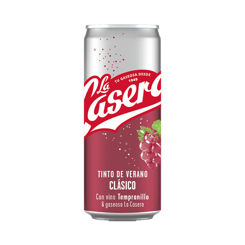 Tinto de verano clásico (con gaseosa La Casera) LA CASERA lata de 33 cl.