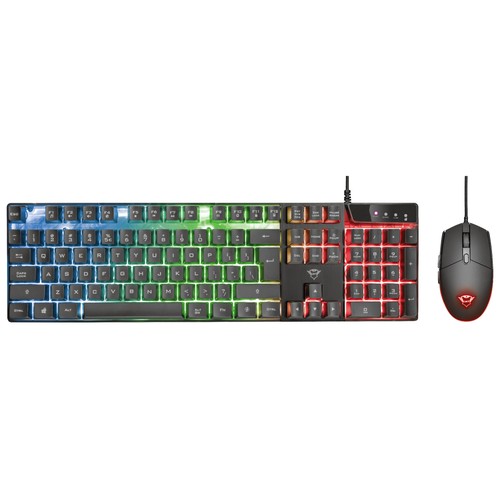 Teclado y ratón gaming TRUST GXT 838 Azor, iluminación led, 3000dpi, conexión Usb.
