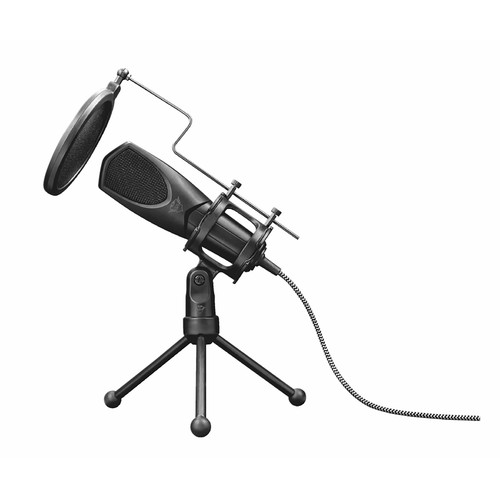 Micrófono con trípode TRUST GXT 232 Mantis, conexión Usb.