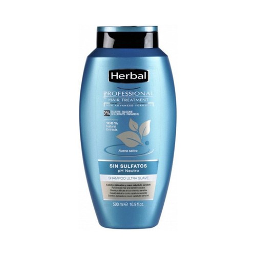 HERBAL Champú ultrasuave sin sulfatos, para cabellos delicados y cuero cabelludo sensible HERBAL Professional 500 ml.