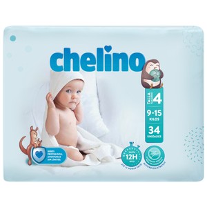 Pañales talla 4 (9-15 kg) 34 uds.