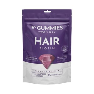 Hair Complemento nutricional sin edulcorantes, con biotina y sabor a frutos rojos 50 uds.