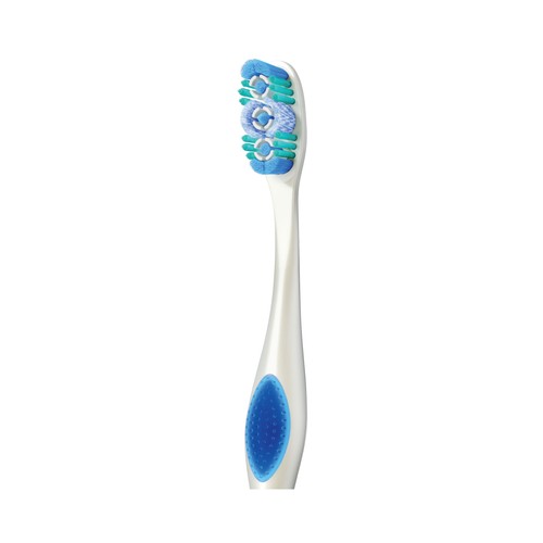 COLGATE 360º white Cepillo de dientes medio, que ayuda prevenir la acumulación de bacterias.